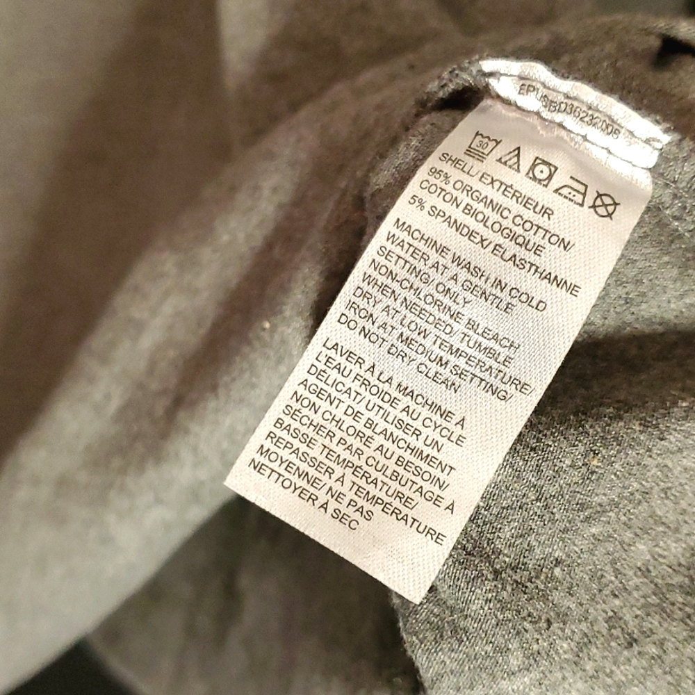 Design Lab Grey Organic Cotton Long Sleeve Jersey A-Line Dress - Size Small - Picture 7 of 14